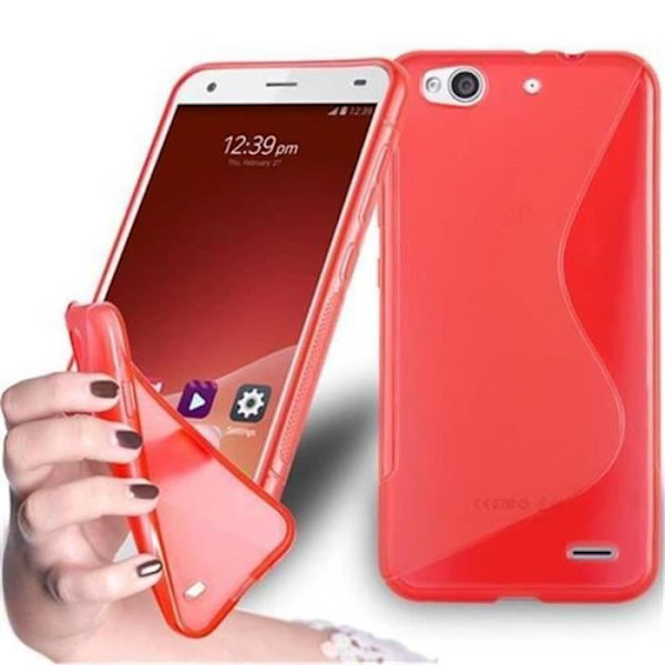 ZTE BLADE S6 LUX CHERRY RED Fodral Cadorabo DESIGN S Gel TPU Silikonskydd Fodral Skydd Ultra Slim Bumper
