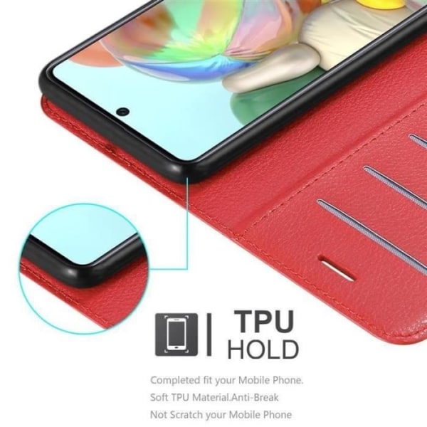 Cadorabo fodral till Samsung Galaxy A71 5G - i rött - Bokställsfunktion