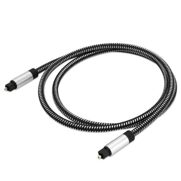 2m digital ljudkabel i svart - Toslink till Toslink optisk digitalkabel