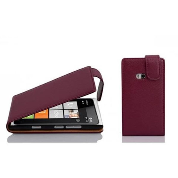 Cadorabo Nokia Lumia 900 DESIGN FLIP Style Fodral Fodral Faux Läder Struktur ORCHID LILA