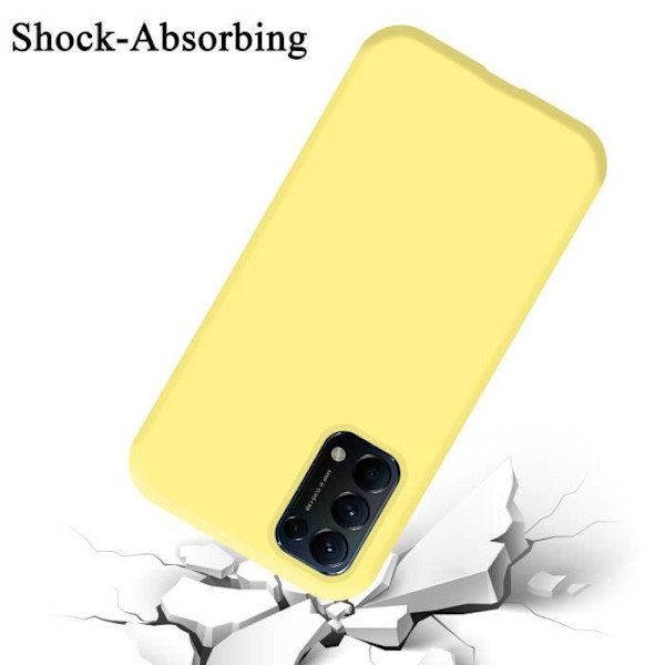 Etui för telefon - CADORABO - FIND X3 LITE - Silikon TPU - Gul - Mjuk skydd Gul