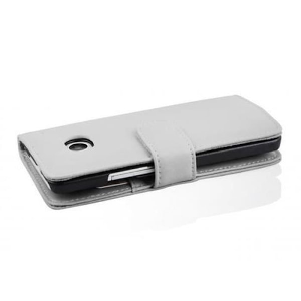 HTC ONE M4 MINI Fodral - CADORABO - Fodral i konstläder - 360° flik - Fullständigt skydd - Vit Vit