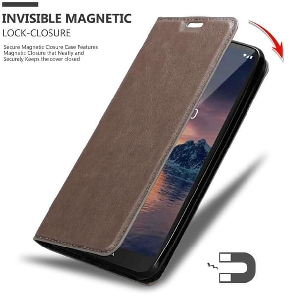 Etui för Nokia 1.3 Skal i MÖRKBROWN brun