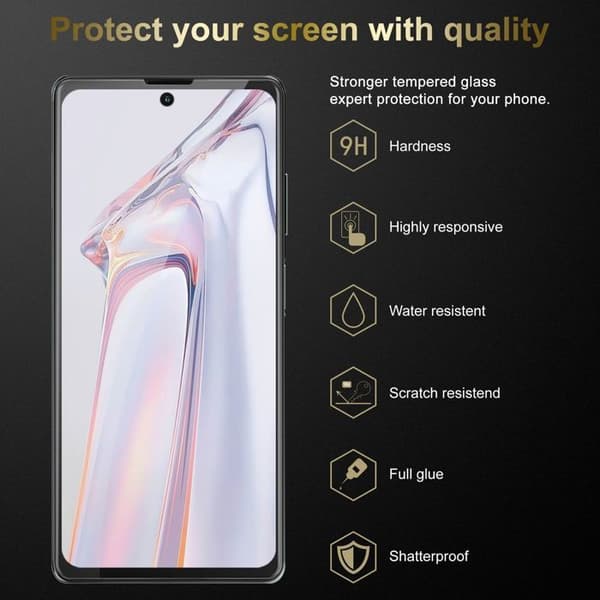 3x Skärmskydd för Blackview A100 Härdat Glas Repbeständigt Vit