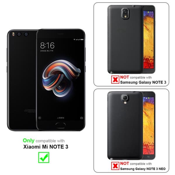 Transparent stötsäker silikonfodral för Xiaomi Mi NOTE 3 Vit