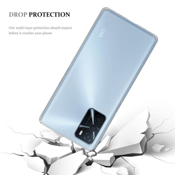 Skal för Oppo A16s / A54s i transparent stöttålig silikon Vit