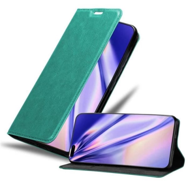 Coque - CADORABO - Huawei P40 PRO - Syntetiskt läder - Magnetisk stängning - Ställfunktion Grön