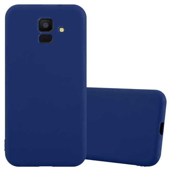 Skyddsfodral för Samsung Galaxy J6 2018 CANDY MÖRKBLOMMA Stötskydd Silikon Blå