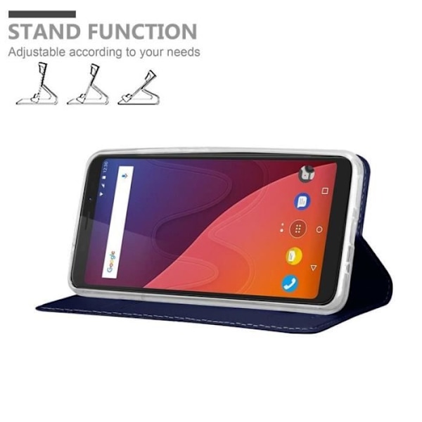 Cadorabo Fodral till WIKO VIEW XL i CLASSY MÖRKBLÅT