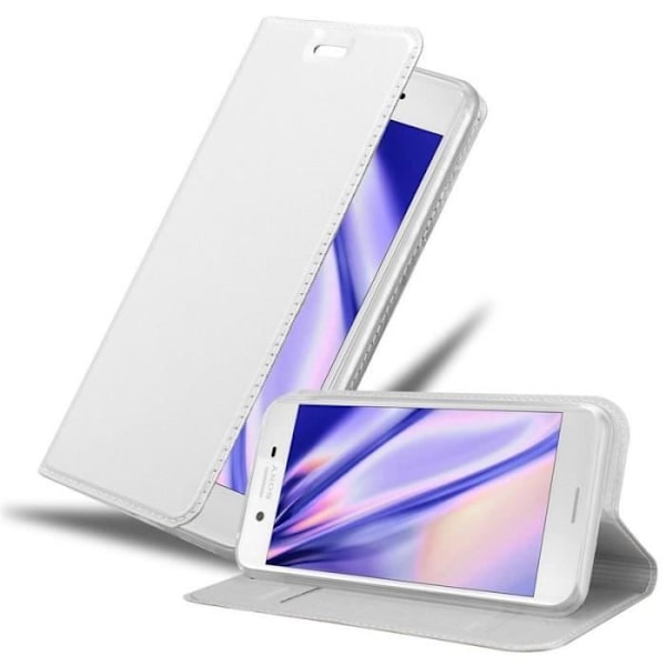 Fodral - CADORABO - Sony Xperia X - Grå - Halvstyv - Magnetisk stängning Grå