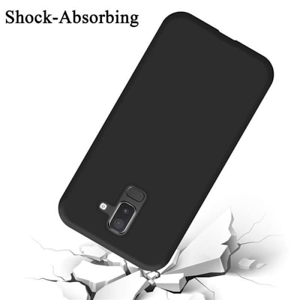 Telefonfodral - CADORABO - Samsung Galaxy A6PLUS / J8 - Silikon TPU - Lätt skydd - Tunn design Svart