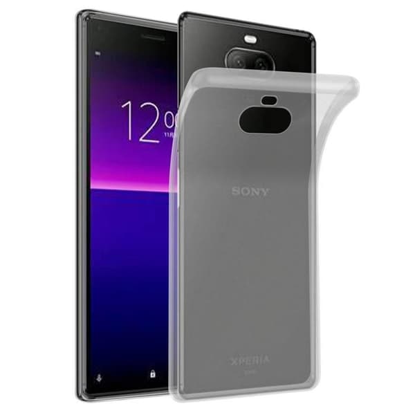 Transparent stötsäker silikonfodral för Sony Xperia 8 Vit