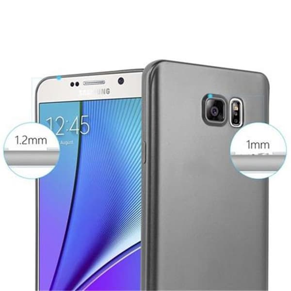 Skyddsfodral för Samsung Galaxy NOTE 5 Skyddsfodral i MATTE DESIGN i METALLISKT GRÅ Grå