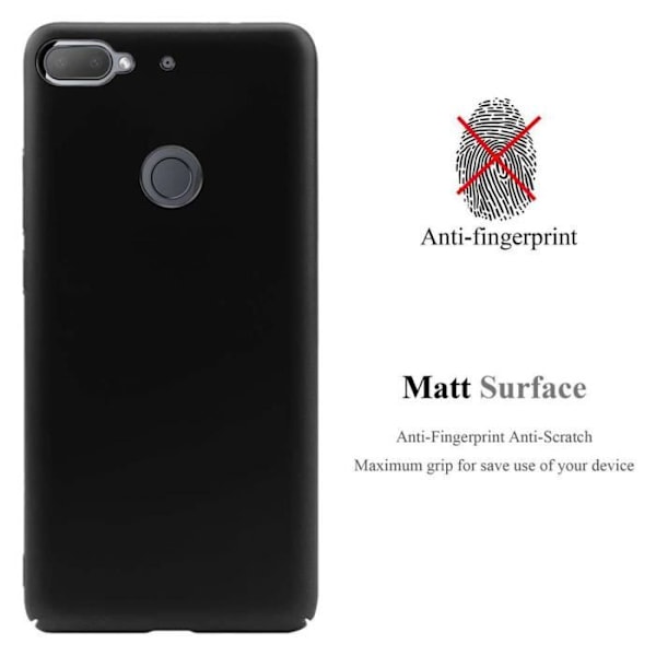 Coque - CADORABO - HTC Desire 12 PLUS - Metallisk - Stötskydd - Elegant design Svart
