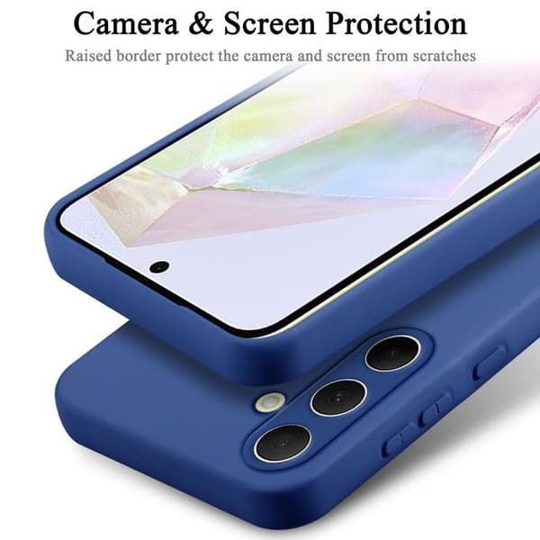Skyddande stötsäker skal för Samsung Galaxy A35 i LIQUID BLUE Blå