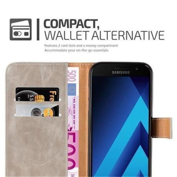 Samsung Galaxy A3 2017 (7) Fodral i CAPPUCINO BROWN by Cadorabo (LYXdesign) Fullt skyddsfodral med flipflik