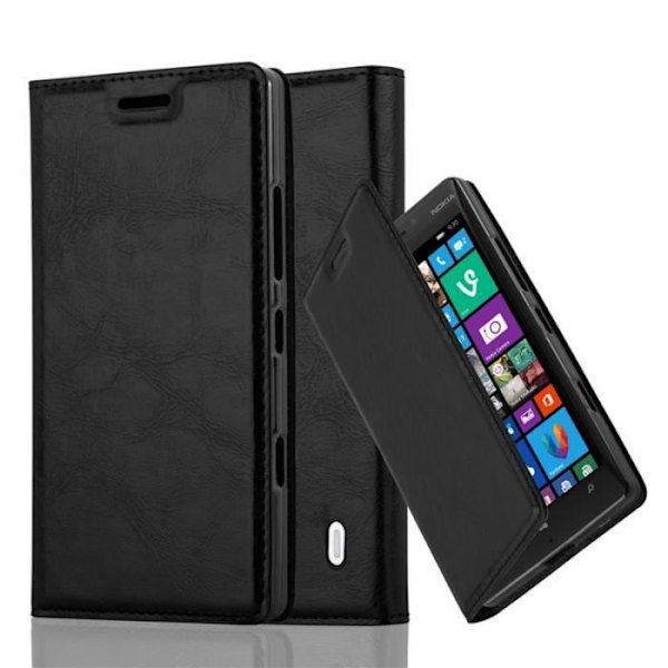 Nokia Lumia 930 Fodral i NIGHT BLACK från Cadorabo (INVISIBLE MAGNETIC CLOSURE Design) Helt skyddande fodral med flip flik