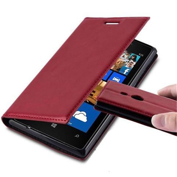 Fodral för Nokia Lumia 925 Hölster i RÖD ÄPPLE Etui Case Cover Skydd Plånbok Wallet Röd