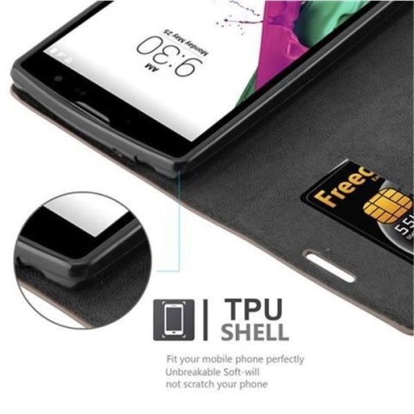 LG G4c - G4 MINI - MAGNA Fodral i KAFFEBRUN från Cadorabo (INVISIBLE MAGNETIC CLOSURE Design) Helt skyddsfodral med