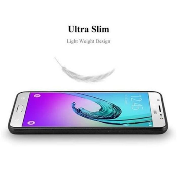 Samsung Galaxy J7 2016 (6) Fodral i METALLIC BLACK från Cadorabo (METALLIC MATT Design) Ultratunt mjukt silikongel TPU-fodral