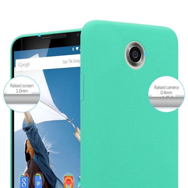 Skal för Motorola Google NEXUS 6 Etui i FROSTY GRÖN Hårdskalsskydd med frostig yta Grön