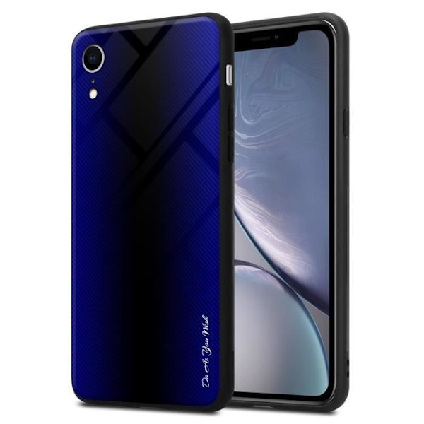 Fodral till Apple iPhone XR Skal i COBALT VIOLET Fodral Skydd i härdat glas och TPU silikon KOBALT LILA