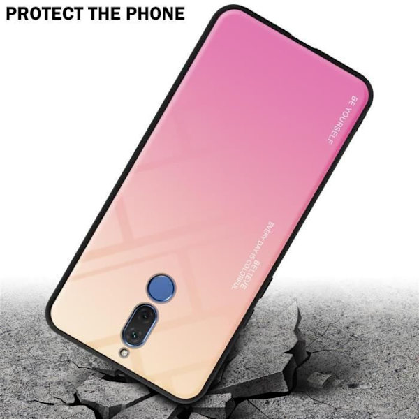 Fodral till Huawei MATE 10 LITE Fodral i GUL - ROSA Fodral Skyddsskydd tvåfärgad TPU