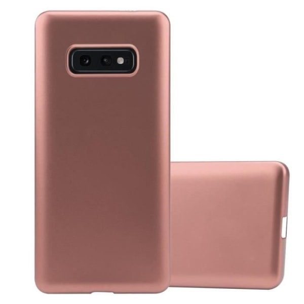 Fodral till Samsung Galaxy S10e i METALLIC ROSE GOLD Cadorabo Cover Protection silikon TPU flexibelt Matt skal