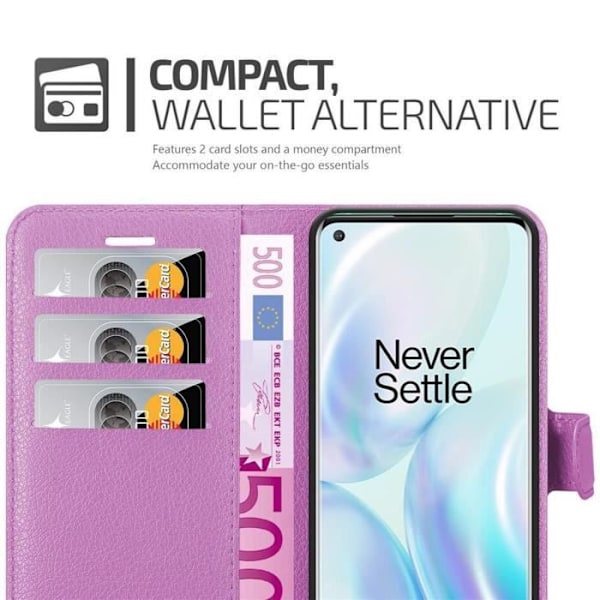 Coque - CADORABO - OnePlus 8 - Similicuir - Magnetisk stängning - Ställfunktion Orkidévioler