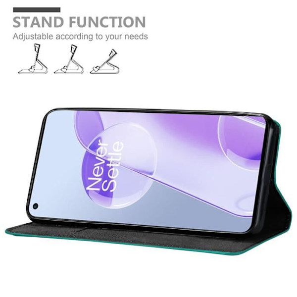 Coque - CADORABO - OnePlus 9RT 5G - Turkos Petroleum - Book Etui - Magnetiskt Skydd Bensin Turkos