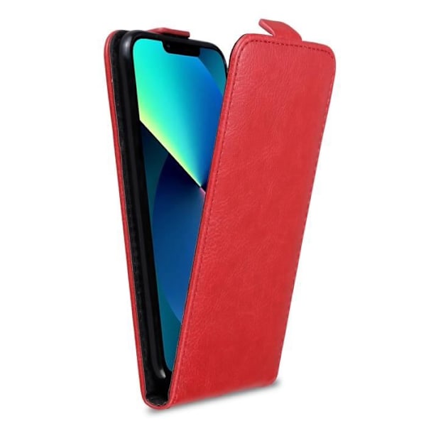 Coque - CADORABO - Apple iPhone 13 PRO - RÖD KIRSCH - Syntetläder - Flip-skydd RÖDA KÖRSBÄR