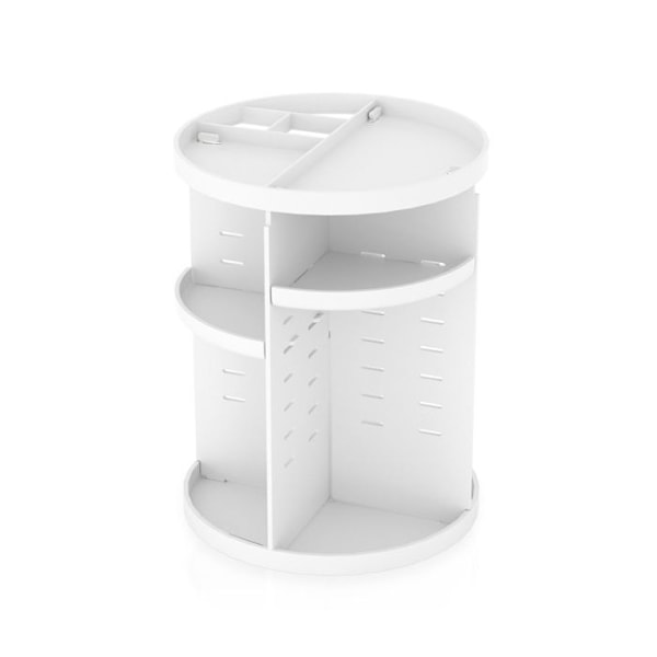 Sminkbox 360 graders roterande makeuporganisator Vit Intirilife Vit