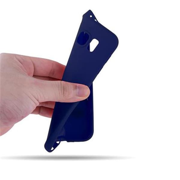 Skyddsfodral för Samsung Galaxy S6 CANDY MÖRKBLOMMA Stötsäker Silikon Blå