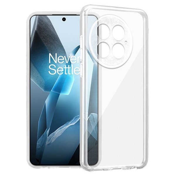 Transparent stötsäker silikonfodral för OnePlus 13 Vit