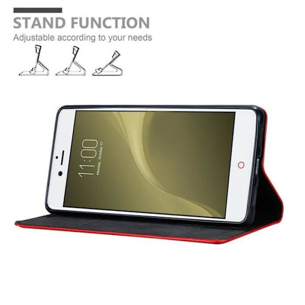 Cadorabo Fodral till ZTE Nubia Z11 i APPLE RÖD