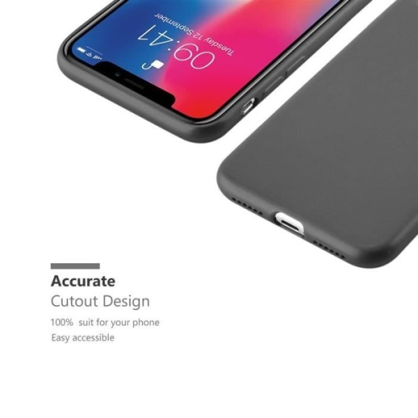 Cadorabo Fodral fungerar med Apple iPhone X - XS i METALLIC GRÅ - Stötsäker och reptåligt TPU silikonskydd - Ultratunt