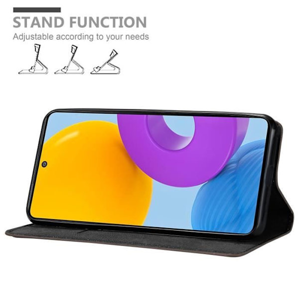 Coque - CADORABO - Samsung Galaxy M52 5G - Fodral i Kaffe Brunt - Plånboksfodral - Magnetiskt Skydd kaffe brunt