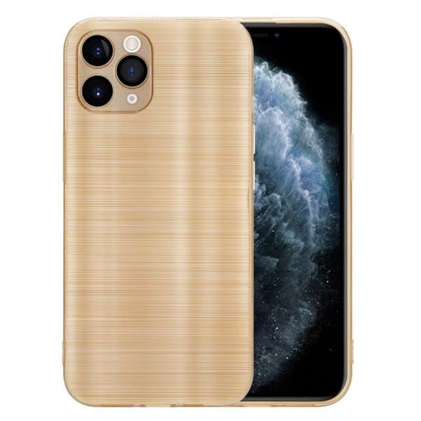 iPhone 11 PRO Fodral Borstad Guld Kameraskydd Gul