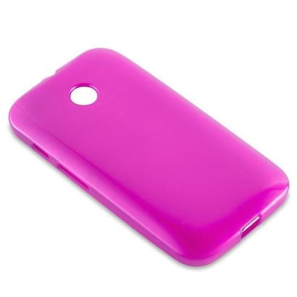 Lenovo (Motorola) MOTO E-fodral i HOT PINK från Cadorabo (BORSTAD METAL Design) Ultratunt mjukt silikongel TPU-fodral