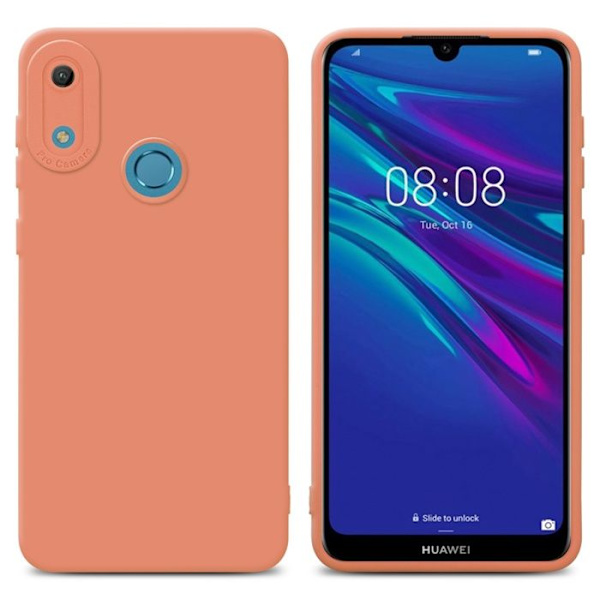 Fodral till Huawei Y6 2019 i LIGHT ORANGE FLUID Fodral Fodral i flexibelt TPU silikonskydd Gul