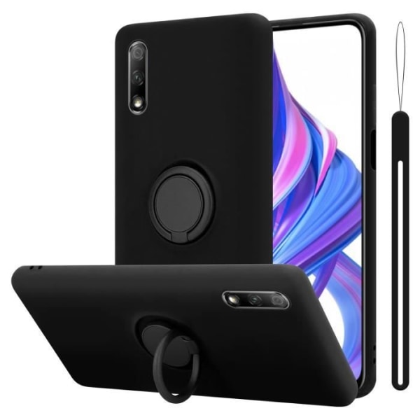 Coque - CADORABO - Honor 9X - Silikon TPU - Stötskydd - Tunn och lätt design Svart