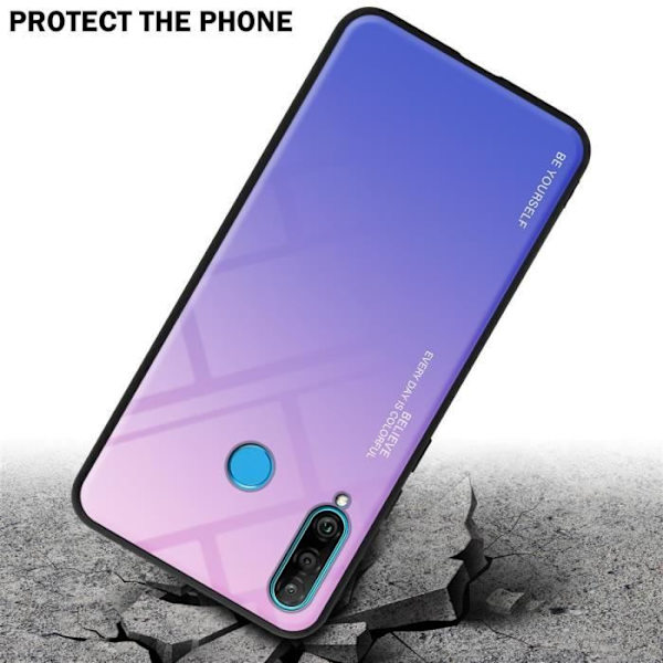 Fodral för Huawei P30 LITE Fodral i ROSA - BLÅT Fodral Skyddsskydd tvåfärgad TPU ROSA, BLÅ