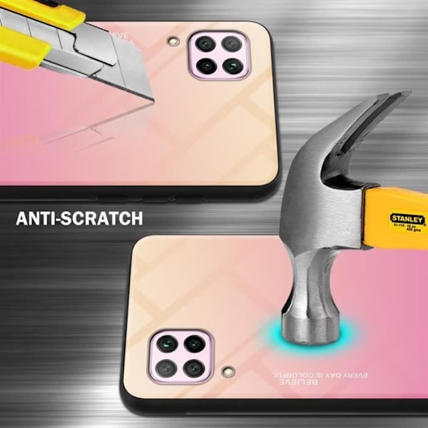 Fodral till Huawei NOVA 6 SE / P40 LITE / NOVA 7i Fodral i GUL - ROSA Fodral Skyddsskydd tvåfärgad TPU Gul, Rosa