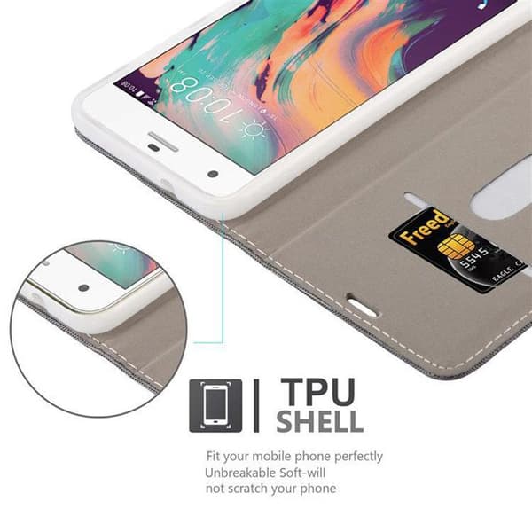 Skyddsfodral för HTC Desire 10 PRO i GRÅSVART Stötskyddande Etui Grå