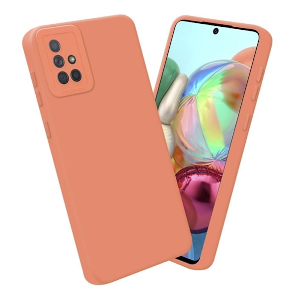 Fodral för Samsung Galaxy A71 4G i LIGHT ORANGE FLUID Fodral i flexibelt TPU silikonskydd Gul
