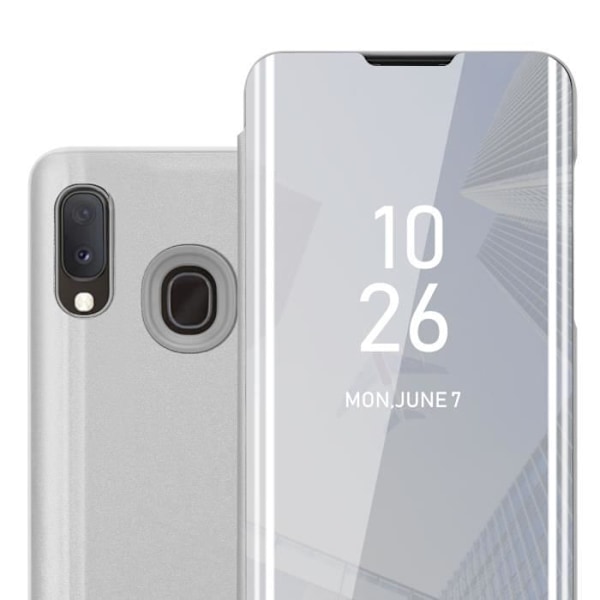Coque - CADORABO - Galaxy A10e / A20e - Silver - Clear View - Flexibel Pengar