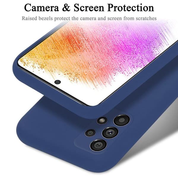 Skyddsfodral för Samsung Galaxy A73 5G Stötbeständig i LIQUID BLUE Blå
