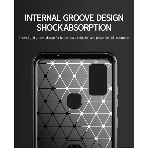 Skyddsfodral för Samsung Galaxy M51 BORSTAD GRÅ Kolfiberdesign Grå