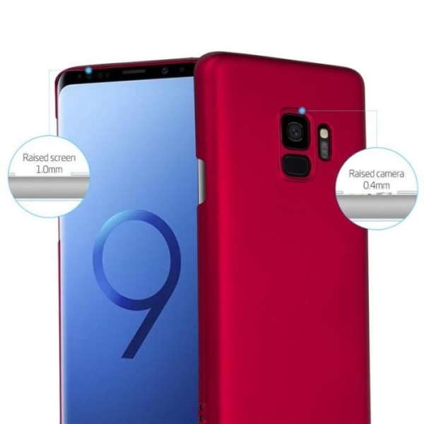 Cadorabo Fodral till Samsung Galaxy S9 i METALLISK RÖTT