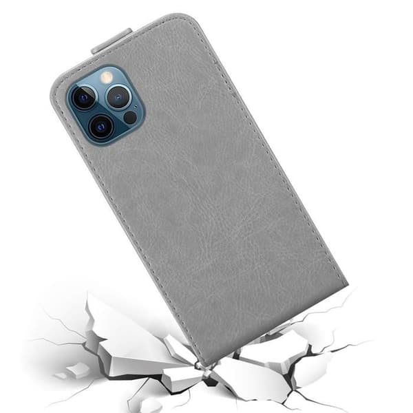 Etui för iPhone 12 PRO MAX Flip-fodral i TITAN GRÅ Skyddsfodral Grå
